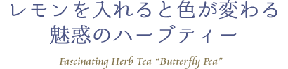 レモンを入れると色が変わる、魅惑のハーブティー