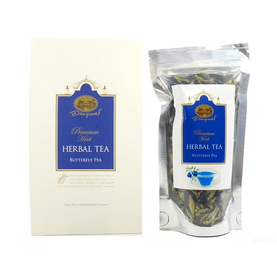 チャームストーン付き茶こしボールとバタフライピー ハーブティー